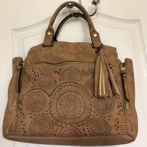 Tan handbag